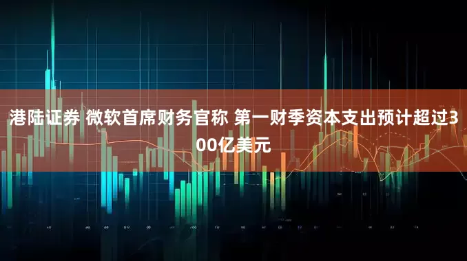 港陆证券 微软首席财务官称 第一财季资本支出预计超过300亿美元